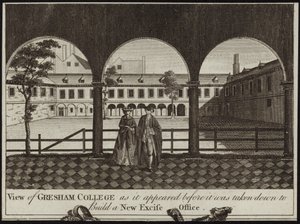 Pohled na Gresham College od English School