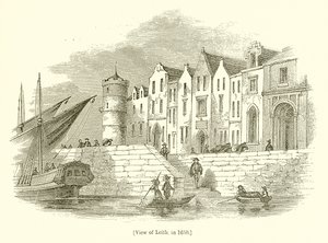 Pohled na Leith, v roce 1650 od English School