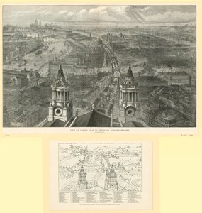 Pohled na Londýn od katedrály svatého Pavla v Den lorda starosty od English School