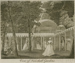 Pohled na Vauxhall Gardens, Londýn od English School