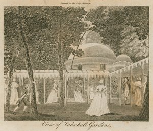 Pohled na Vauxhall Gardens, Londýn od English School