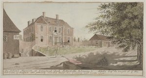 Pohled na starověké sídlo v Grónském doku v Rotherhithe, Bermondsey, 1796 (wc na papíře) od English School