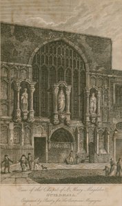 Pohled na kapli svaté Máří Magdalény, Guildhall, Londýn od English School