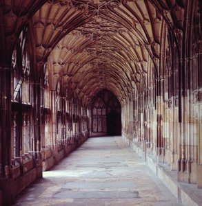 Pohled na kláštery, c.1355 od English School