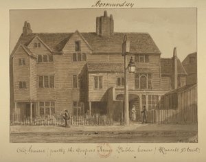 Pohled na Coopers Arms Inn, Russell Street, 1828 (umýt na papíře) od English School