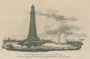 Pohled na Eddystone Lighthouse a skálu od English School