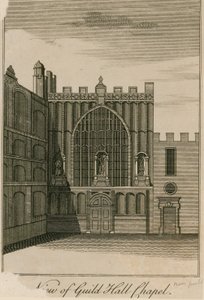 Pohled na Guildhall Chapel, Londýn od English School