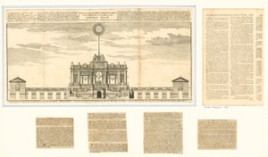 Pohled na veřejný ohňostroj pro mír v Aix La Chapelle 1749 od English School