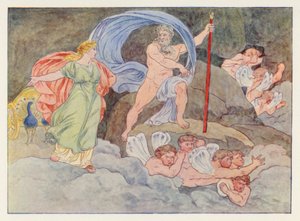 Virgilova Aeneida: Juno a Aeolus (barevné lito) od English School