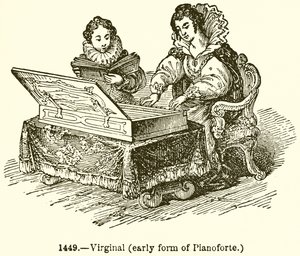 Virginal (raná forma Planoforte) od English School