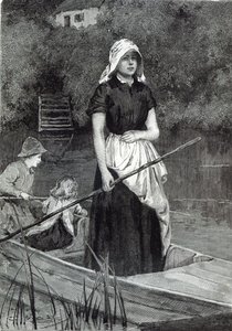 Čekání na otce, z „Hodiny volného času“, 1888 od English School