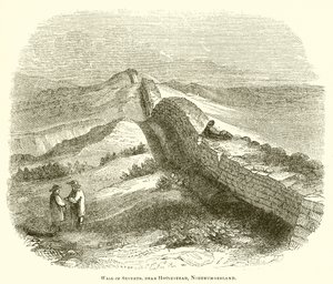 Wall of Severus, poblíž Housestead, Northumberland