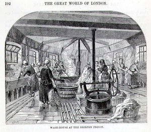 Wash-House ve věznici Brixton, z „The Criminal Prisons of London and Scenes of Prison Life“ od Henryho Mayhewa (1812-87) a Johna Binnyho od English School