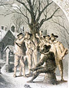 Wassailing the Apple Trees, 1840 od English School