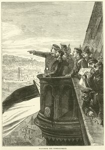 Sledování bombardování, prosinec 1870 od English School