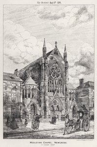 Wesleyan Chapel, Newcross (rytina) od English School