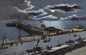 West Pier, Brighton, Sussex (barevná litografie) od English School