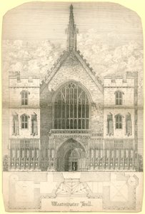 Westminster Hall, Londýn, včetně půdorysu budovy od English School