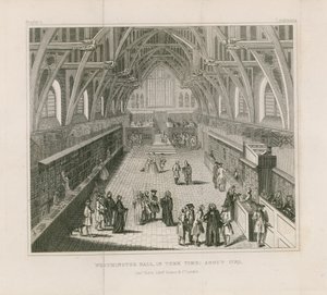 Westminster Hall v termínu, asi 1770 od English School