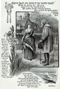 Kde jsi byl u mé krásné služebné, z „Hodiny volného času“, 1888 od English School