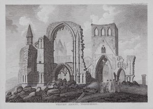 Whitby Abbey, Yorkshire (rytina) od English School
