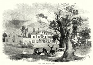 White Lodge, Richmond Park (rytina) od English School