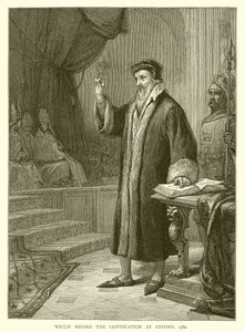 Wiclif před shromážděním v Oxfordu, 1382 od English School