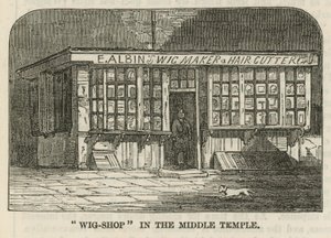 Obchod s parukami v Middle Temple od English School