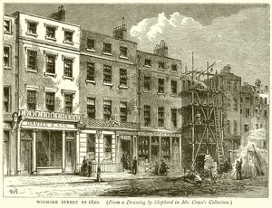 Wigmore Street v roce 1820 od English School