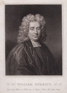 William Burkitt , anglický kněz a spisovatel (rytina) od English School