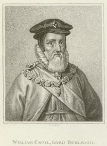 William Cecil, Lord Burleigh (rytina) od English School