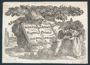 William Darton, rytec a tiskař, vizitka od English School