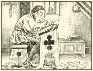 William Evesham Psaní (inkoust na papíře) od English School