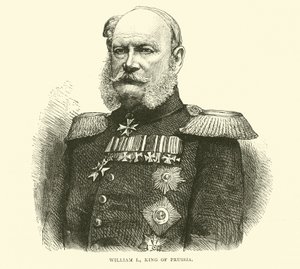 Vilém I., král pruský, červenec 1870 od English School
