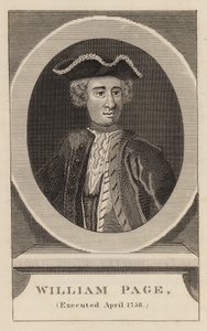 William Page, popraven v dubnu 1758 od English School