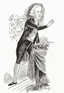 William Pitt mladší s projevem v Dolní sněmovně od English School