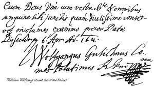 William Wolfgang (hrabě z Rýna) od English School