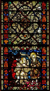 Okno w58 zobrazující Harrowing of hell od English School