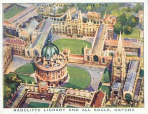 Křídla nad říší: Radcliffe Library and all Souls, Oxford (barevná litografie) od English School