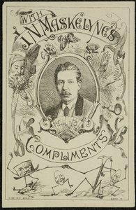 S komplimenty J. N. Maskelyne, kolem roku 1875 (rytina) od English School