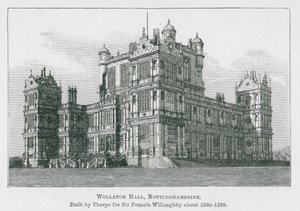 Wollaton Hall, Nottinghamshire (litografie) od English School