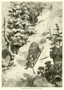 Dřevorubci z hor Cevennes (rytina) od English School