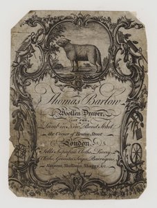 Vlnění soukeníci, Thomas Barton, vizitka od English School
