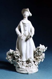 Worcesterská figurka sportovního společníka, nebarvená, konec 18. století (porcelán) od English School