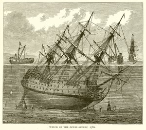 Vrak Royal George, 1782 od English School
