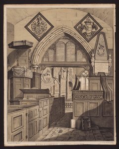 Kostel Wyrardisbury, Bucks (rytina) od English School