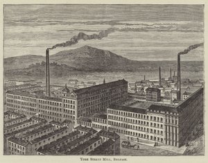 York Street Mill, Belfast (rytina) od English School