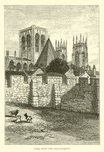 York, z Battlements od English School