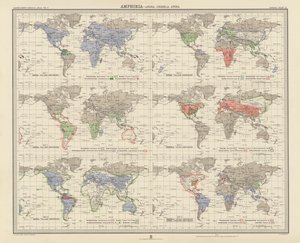 Zoogeografie: (barevná litografie) od English School