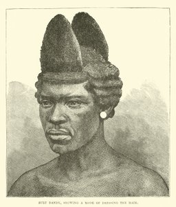 Zulu dandy, ukazující způsob oblékání vlasů od English School